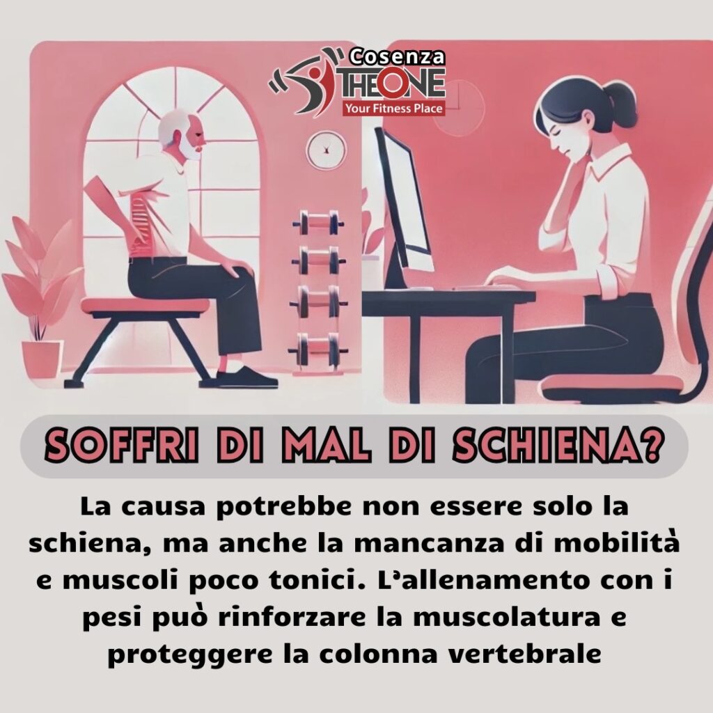 allenamento in sala attrezzi per il mal di schiena